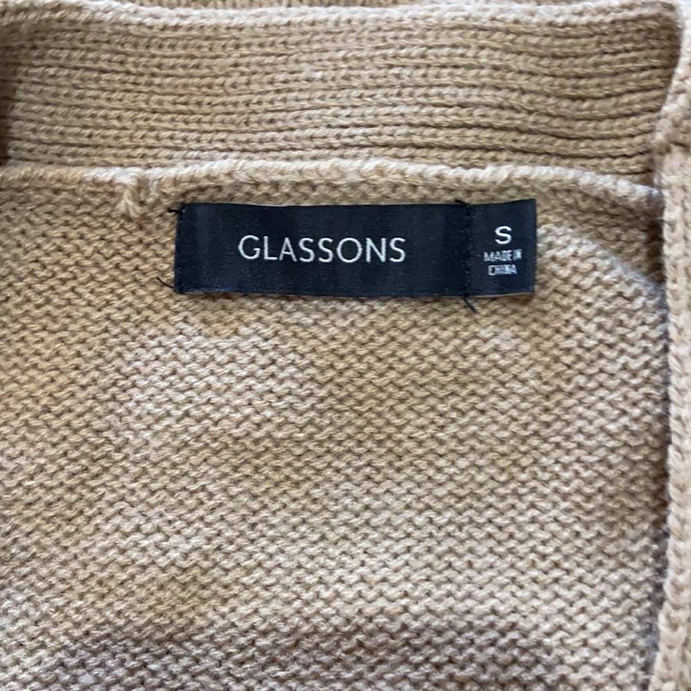Tan button down sweater - Picture 3 of 3